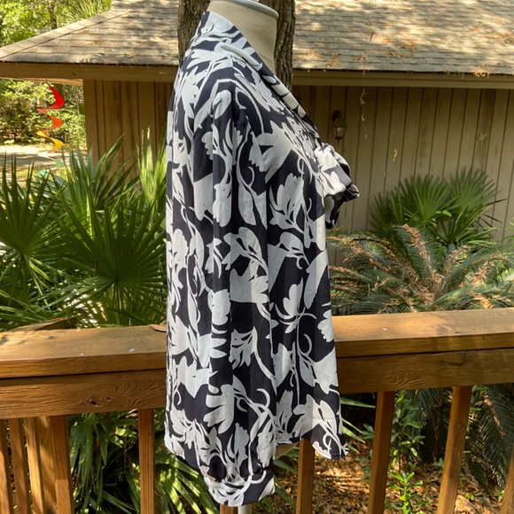 NWT J. Crew Drapey Tie Neck Top in Shadow Floral, Blouse - Picture 7 of 15